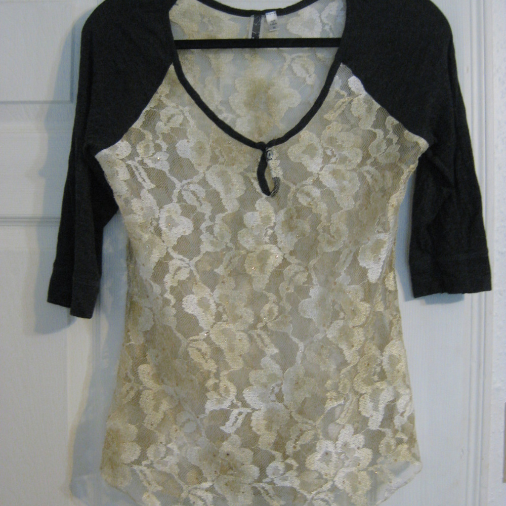 BKE Sheer Lace Top